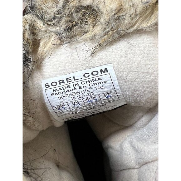 Sorel Women Boots Northern Lite Winter Thinsulate NL1431 265 Suede Beige Sz 9.5 - Picture 2 of 16